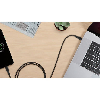 Belkin BoostCharge Braided USB-C to USB-C Cable (1 meter / 3.3 ft, Black) for Fast Charging & Data Transfer