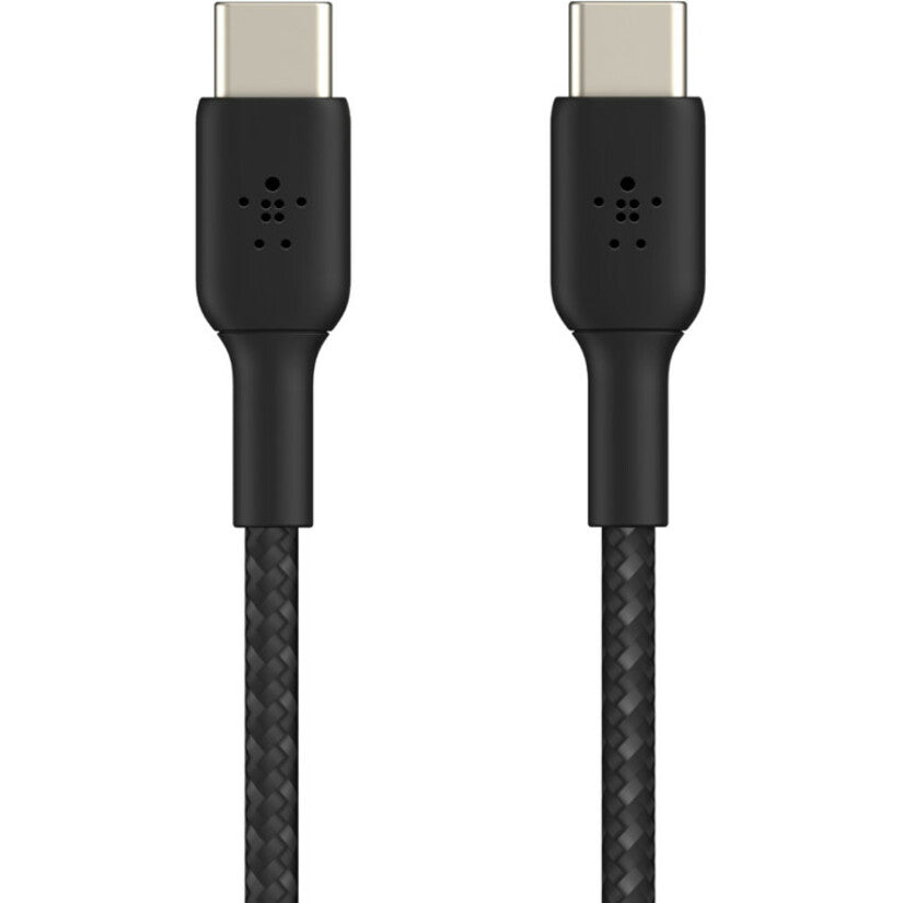 Belkin BoostCharge Braided USB-C to USB-C Cable (1 meter / 3.3 ft, Black) for Fast Charging & Data Transfer