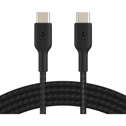Belkin BoostCharge Braided USB-C to USB-C Cable (1 meter / 3.3 ft, Black) for Fast Charging & Data Transfer