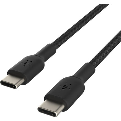 Belkin BoostCharge Braided USB-C to USB-C Cable (1 meter / 3.3 ft, Black) for Fast Charging & Data Transfer