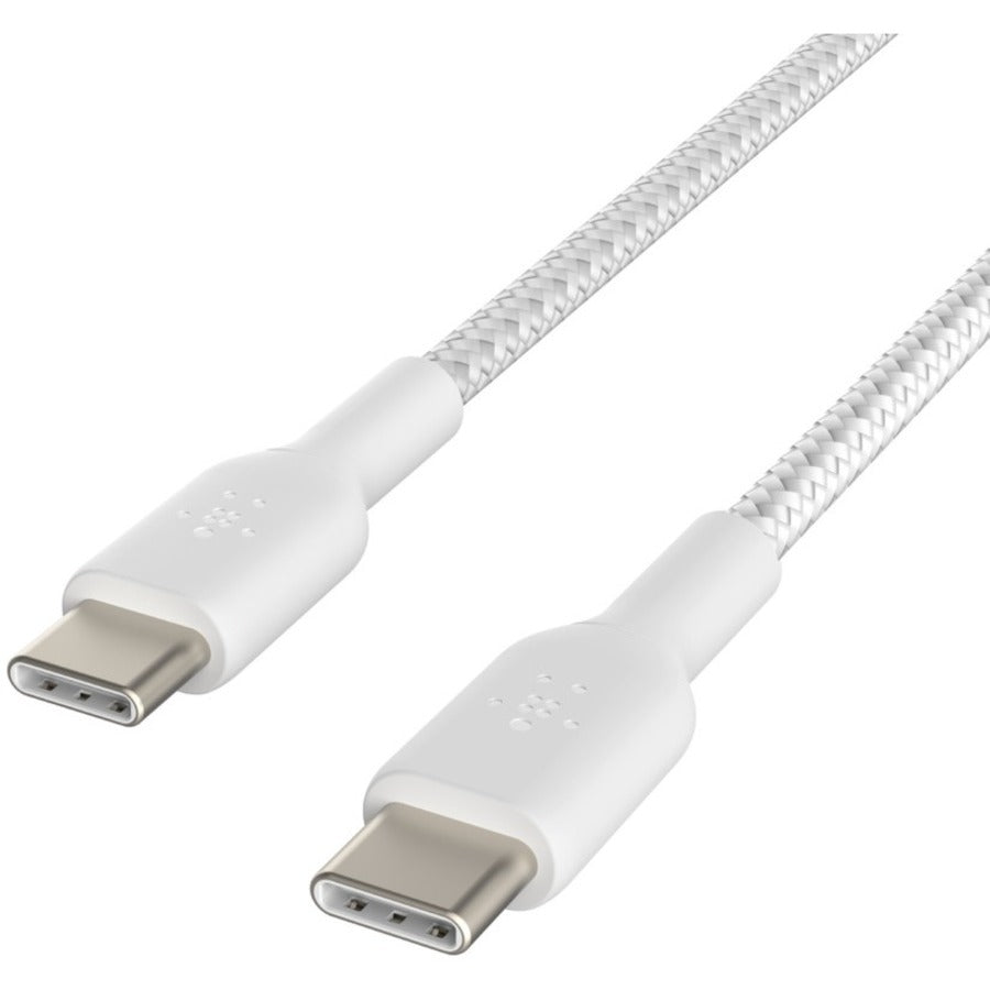 Belkin Braided USB-C to USB-C Cable (1m / 3.3ft) - Fast Charging & Data Transfer