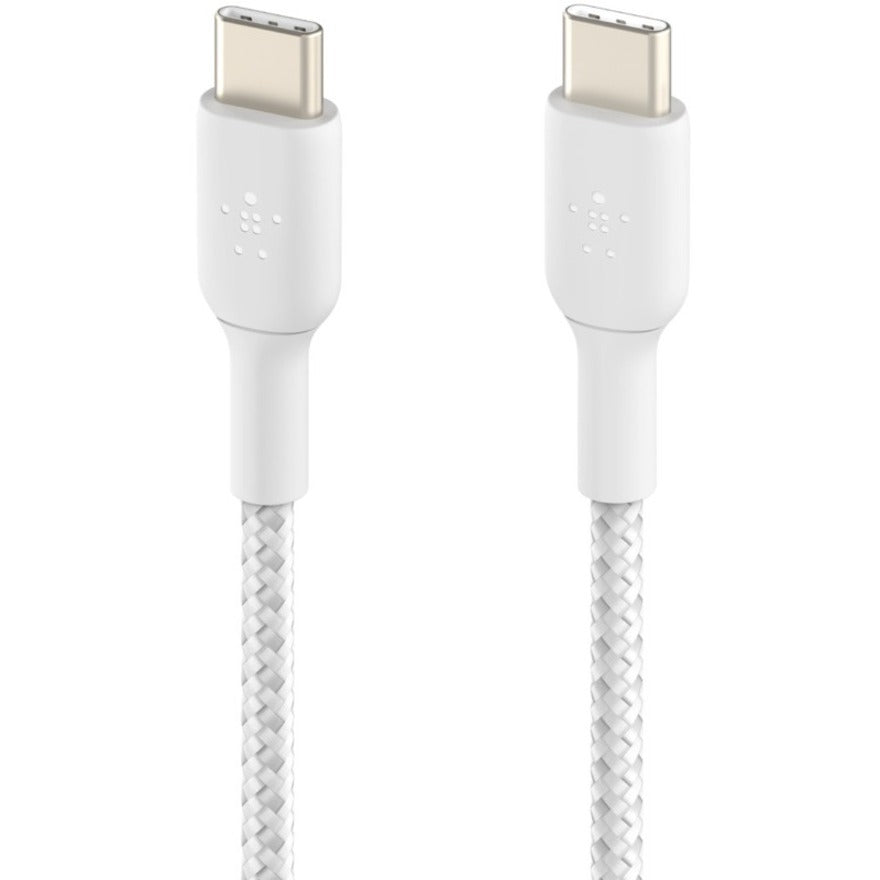 Belkin Braided USB-C to USB-C Cable (1m / 3.3ft) - Fast Charging & Data Transfer