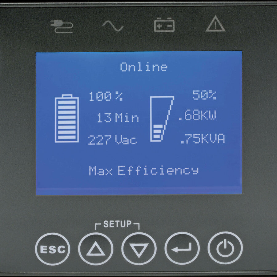Eaton Corporation Tripp Lite Series 1000VA 900W Double-Conversion UPS with LCD, Network Management, and Expandable Battery Backup