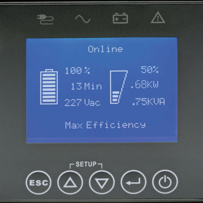 Eaton Corporation Tripp Lite Series 1000VA 900W Double-Conversion UPS with LCD, Network Management, and Expandable Battery Backup