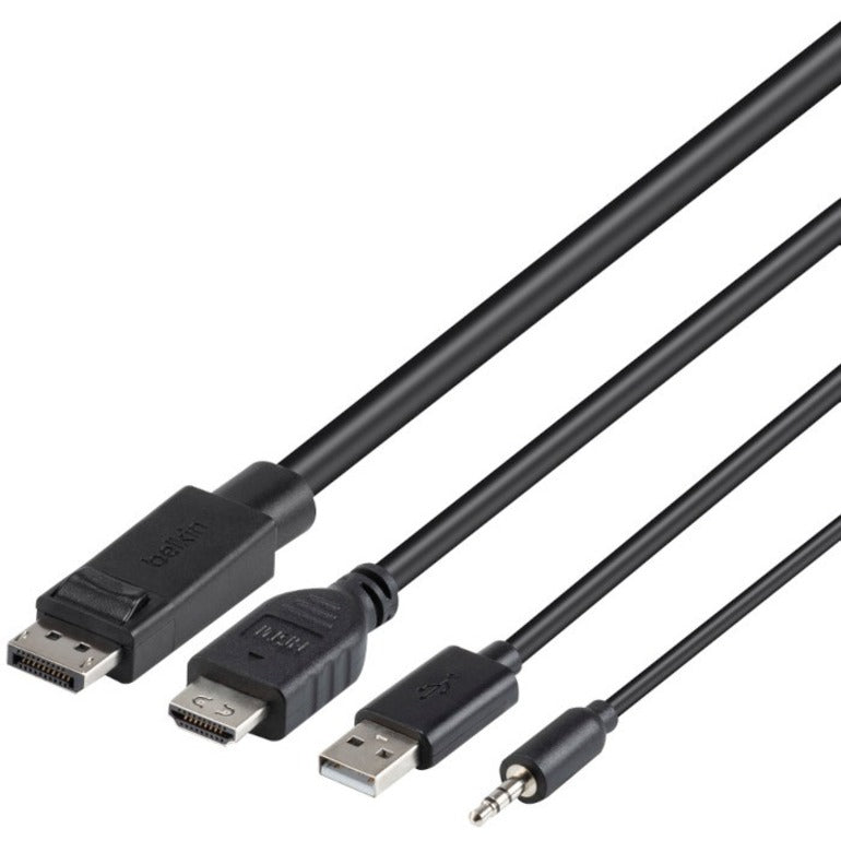 Belkin TAA Dual-Head HDMI to HDMI and DisplayPort to DisplayPort Combo Cable Kit - 10 ft