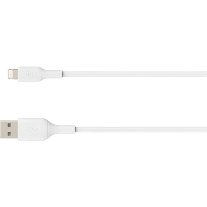 Belkin BoostCharge Lightning to USB-A Cable (6 inches, White) for Apple Devices