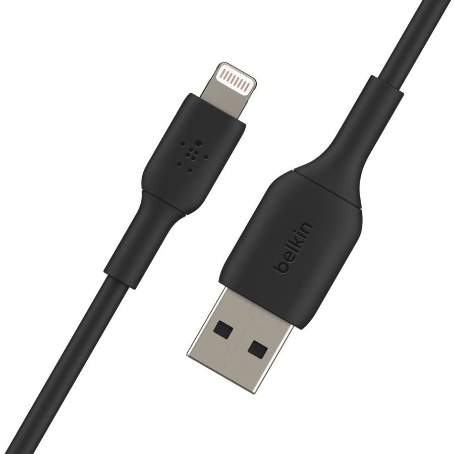 Belkin BoostCharge Lightning to USB-A Cable – 6.6 ft, Black – MFi Certified Data Transfer & Charging Cord for iPhone and iPad
