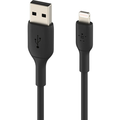 Belkin BoostCharge Lightning to USB-A Cable – 6.6 ft, Black – MFi Certified Data Transfer & Charging Cord for iPhone and iPad