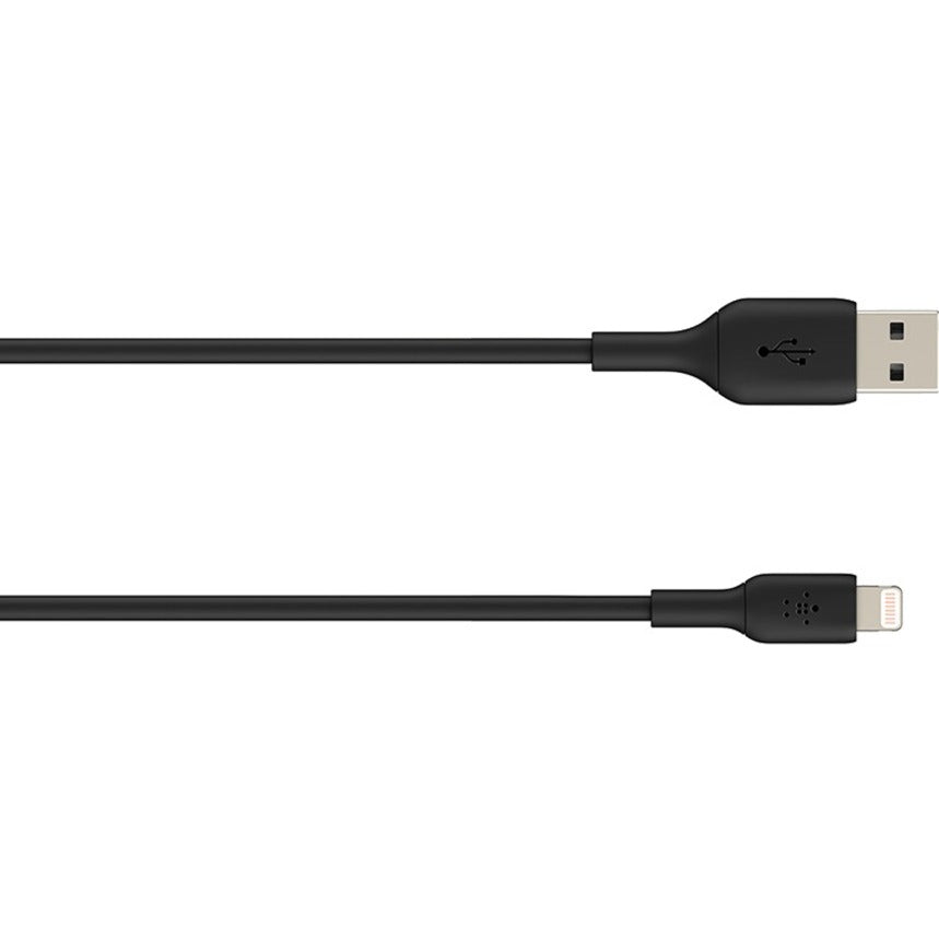 Belkin BoostCharge Lightning to USB-A Cable – 6.6 ft, Black – MFi Certified Data Transfer & Charging Cord for iPhone and iPad