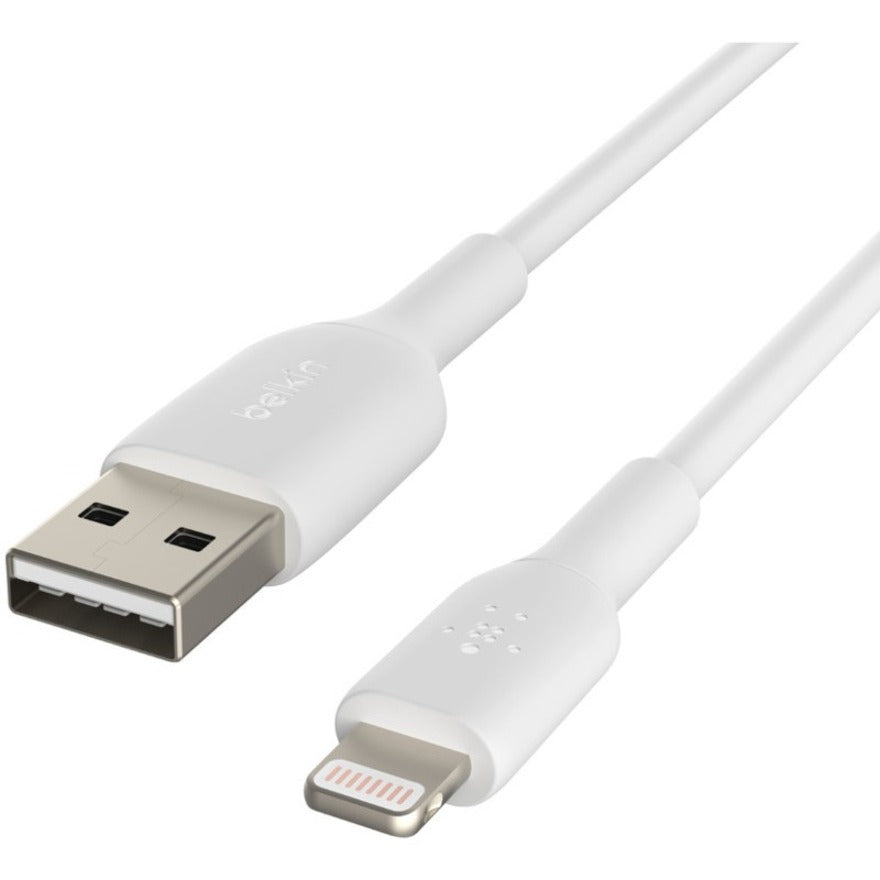 Belkin BoostCharge Lightning to USB-A Cable (2M/6.6FT, White) for Apple Devices