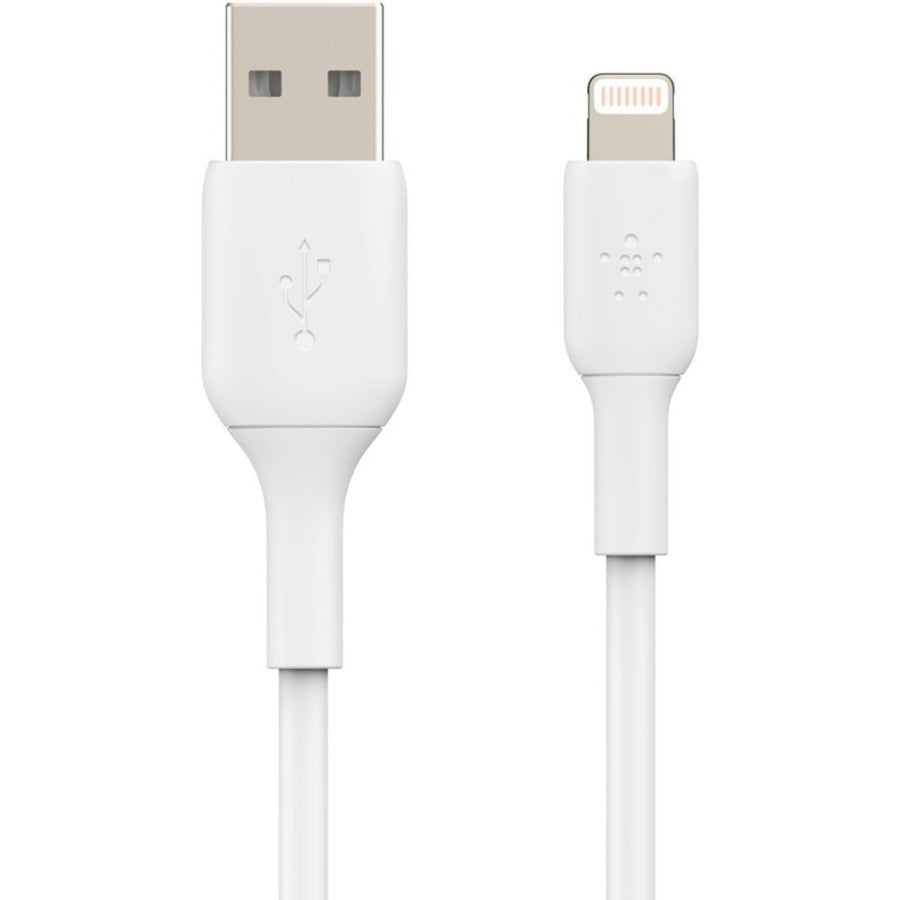 Belkin BoostCharge Lightning to USB-A Cable (2M/6.6FT, White) for Apple Devices