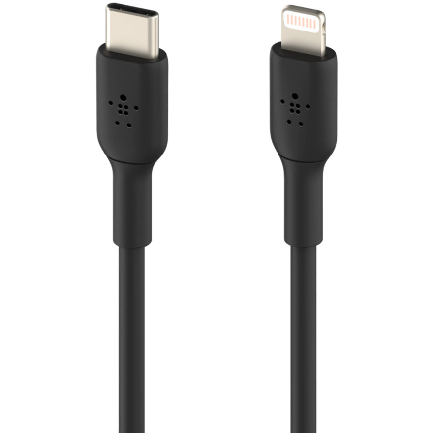 Belkin BoostCharge USB-C to Lightning Cable (1 meter / 3.3 ft, Black) for iPhone and iPad