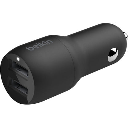 Belkin BoostCharge CCB001BTBK Dual USB-A Car Charger 24W for Fast Charging