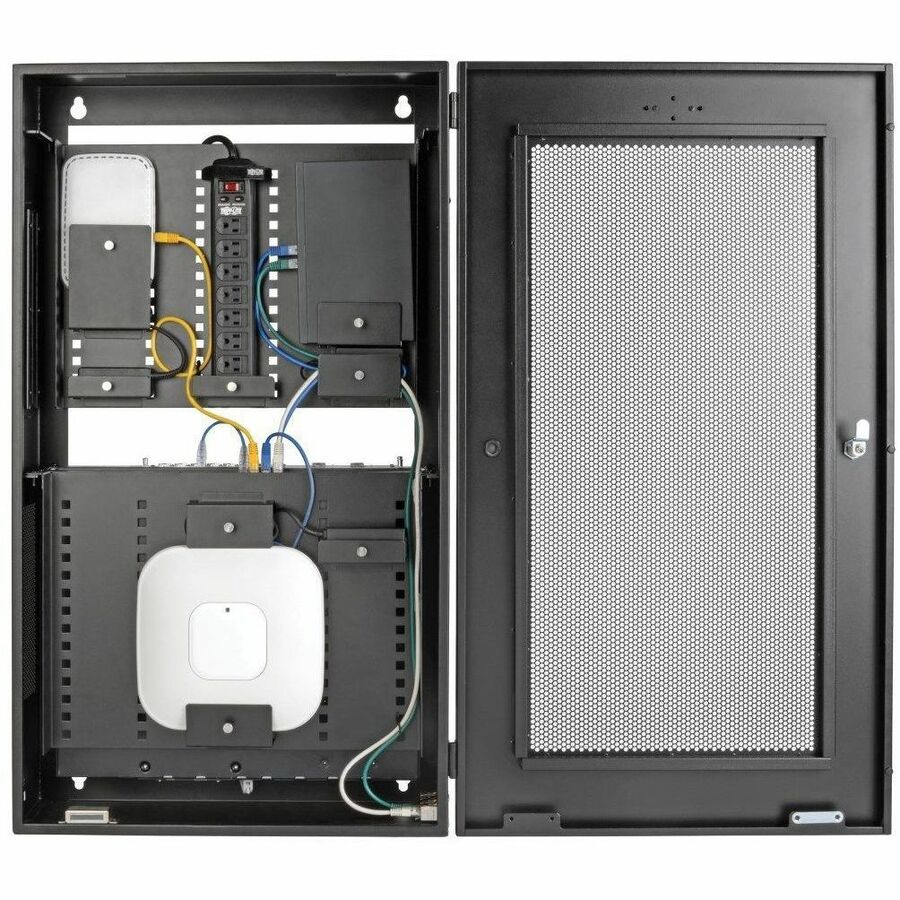 Eaton Tripp Lite Series SmartRack 3U Low-Profile Wall Mount Enclosure with Adjustable Shelves