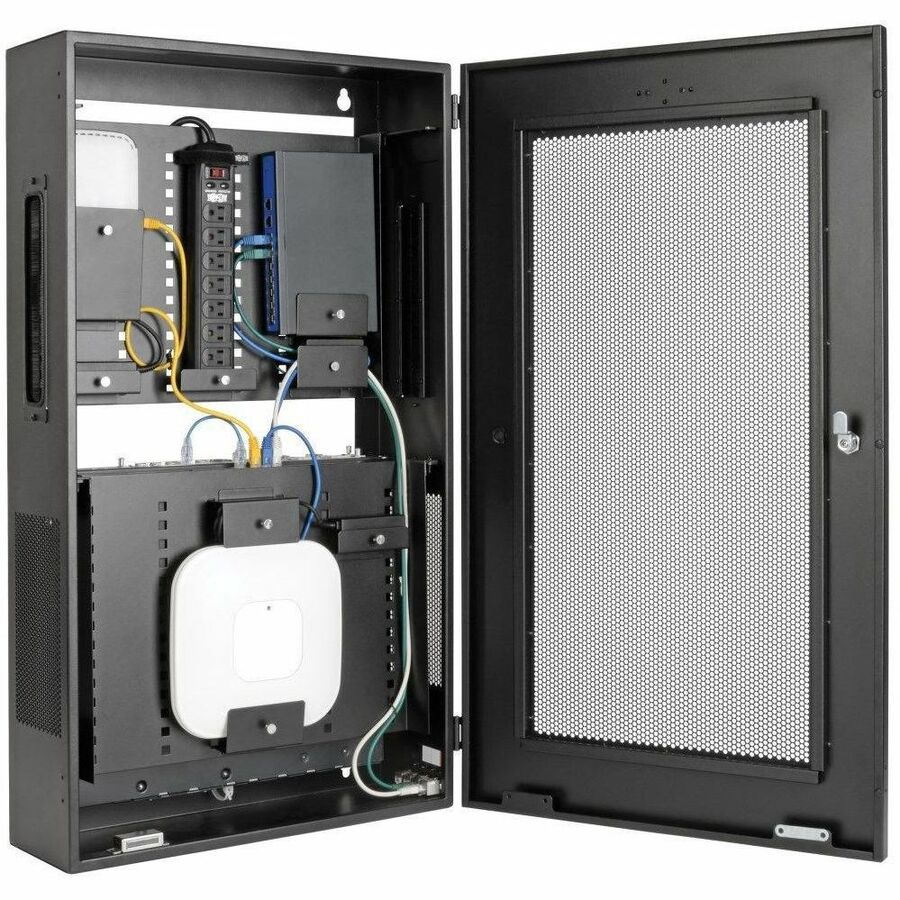 Eaton Tripp Lite Series SmartRack 3U Low-Profile Wall Mount Enclosure with Adjustable Shelves