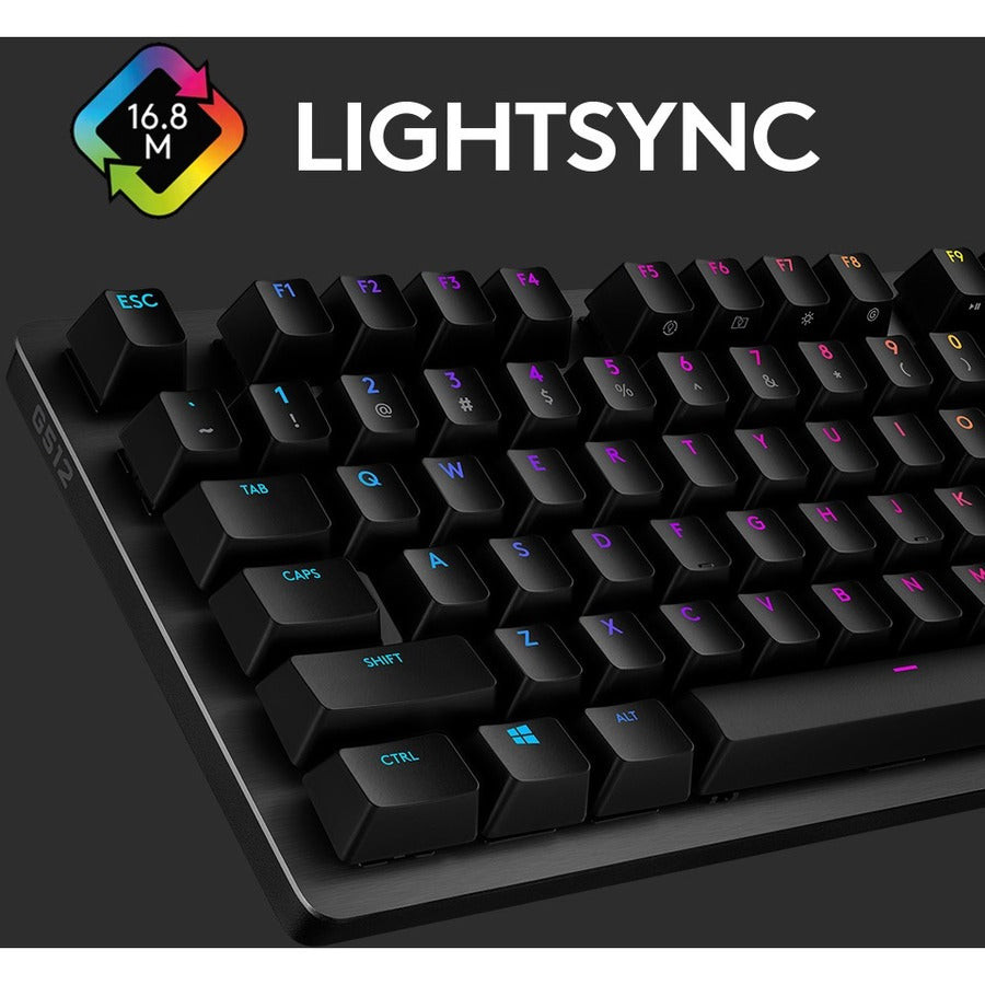 Logitech G512 Carbon Lightsync RGB Mechanical Gaming Keyboard with GX Brown Switches and USB Passthrough