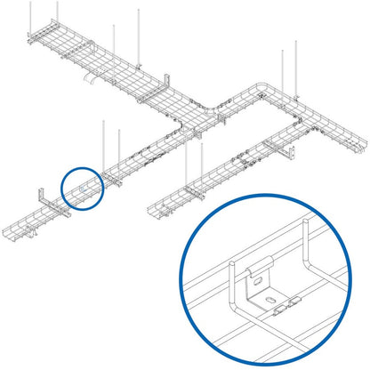 Eaton Tripp Lite SRWBWALLBRKTLD Light Wall Bracket for Small Wire Mesh Cable Trays