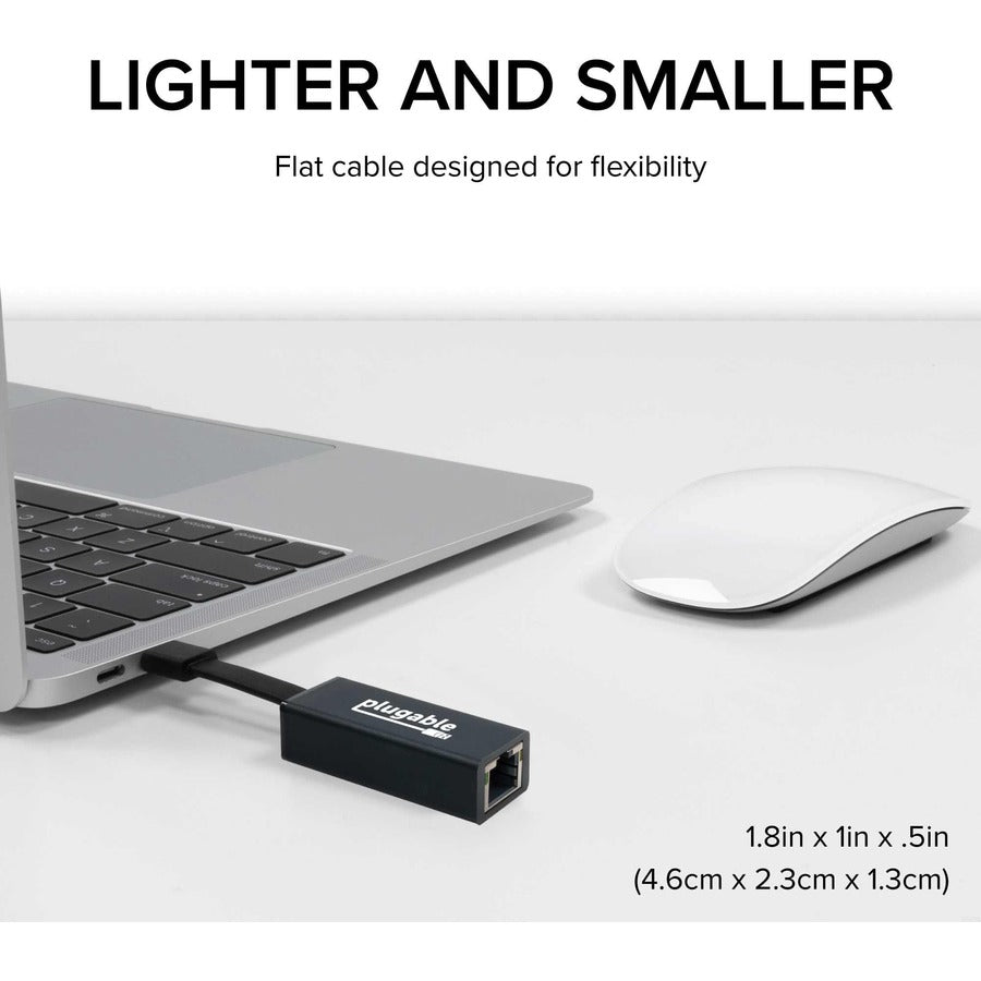 Plugable USB C to Ethernet Adapter with Gigabit Speed - Model USBC-TE1000