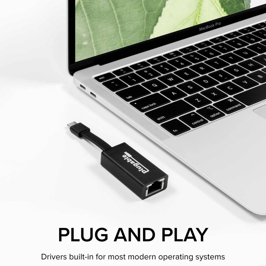 Plugable USB C to Ethernet Adapter with Gigabit Speed - Model USBC-TE1000