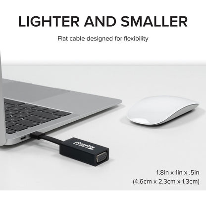 Plugable USB-C to VGA Adapter USBC-TVGA – Thunderbolt 3 Compatible Video Output for Windows, Mac, Chromebook, and More