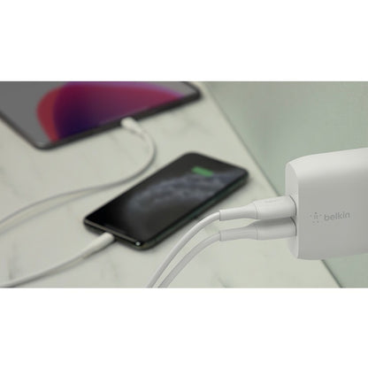Belkin BoostCharge Dual USB-A Wall Charger 24W - Power Adapter for Smartphones and Tablets
