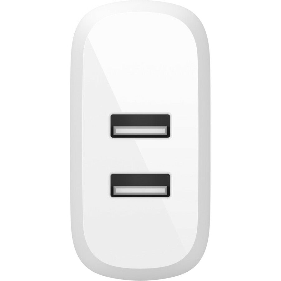 Belkin BoostCharge Dual USB-A Wall Charger 24W - Power Adapter for Smartphones and Tablets