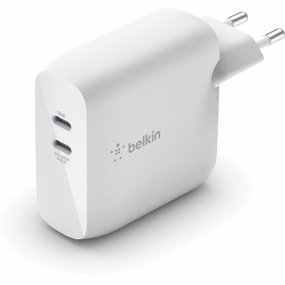 Belkin BoostCharge Pro Dual USB-C PD GaN Wall Charger 68W – Compact Fast Charging for Multiple Devices