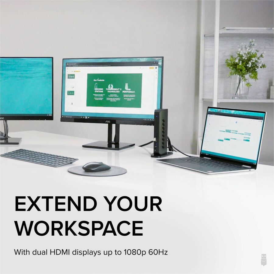 Plugable UD-3900Z Dual HDMI USB Docking Station for Windows and Mac
