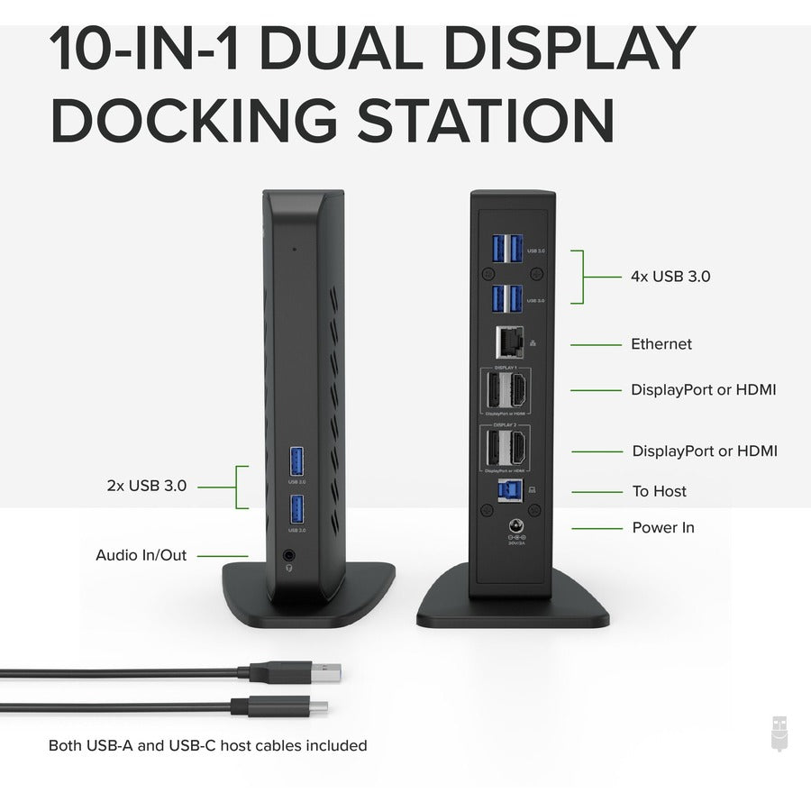 Plugable Technologies UD-6950Z Dual 4K Display Docking Station with HDMI and DisplayPort