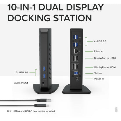 Plugable Technologies UD-6950Z Dual 4K Display Docking Station with HDMI and DisplayPort