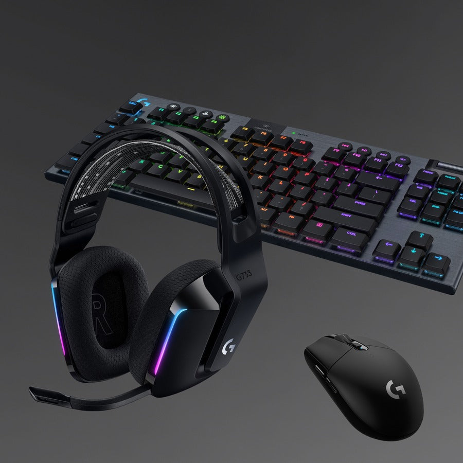 Logitech G733 Lightspeed Wireless RGB Gaming Headset with 40mm PRO-G Drivers and Customizable RGB Lighting