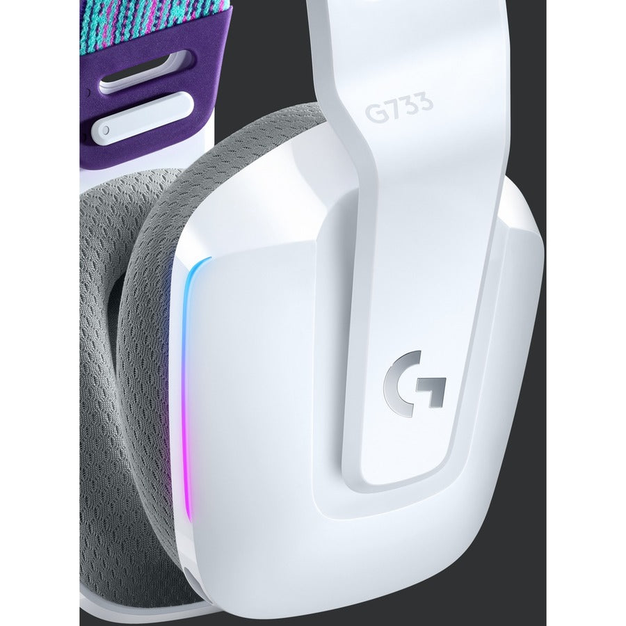 Logitech G733 Lightspeed Wireless RGB Gaming Headset with Customizable Lighting and Immersive Audio