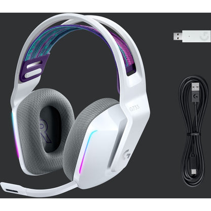 Logitech G733 Lightspeed Wireless RGB Gaming Headset with Customizable Lighting and Immersive Audio
