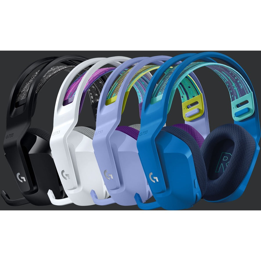 Logitech G733 Lightspeed Wireless RGB Gaming Headset with Customizable Lighting and Immersive Audio