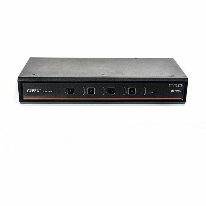 Vertiv Avocent Cybex SC940DPH-400 Secure Desktop 4-Port KVM Switch with Dual Display Support and Biometric Authentication