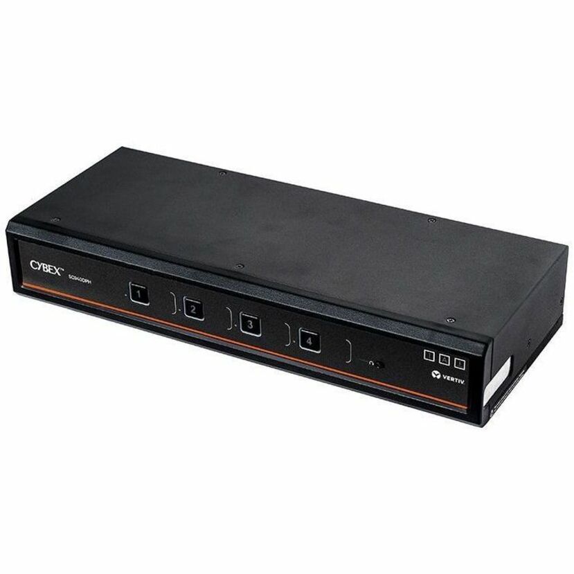 Vertiv Avocent Cybex SC940DPH-400 Secure Desktop 4-Port KVM Switch with Dual Display Support and Biometric Authentication
