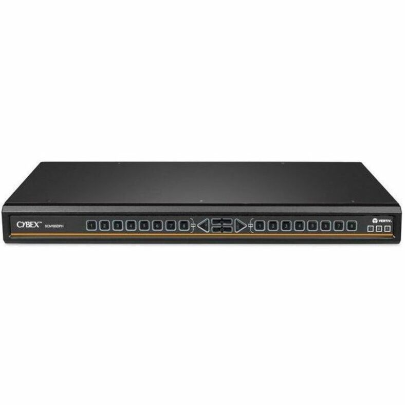 Vertiv Cybex SCM185DPH-400 Secure 8-Port Desktop KVM Switch with Touchscreen and Biometric Support