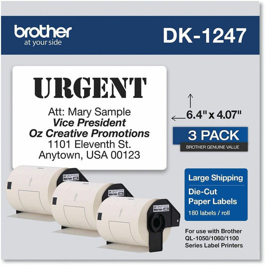 Brother DK Series Large White Shipping Labels for QL-1050 Series Printers