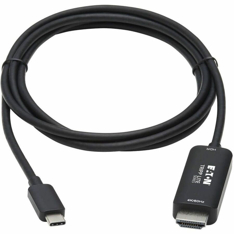 Eaton Tripp Lite Series USB-C to HDMI Adapter Cable (U444-006-HDR2BE) – 4K 60Hz HDR Support, 6 ft, Black