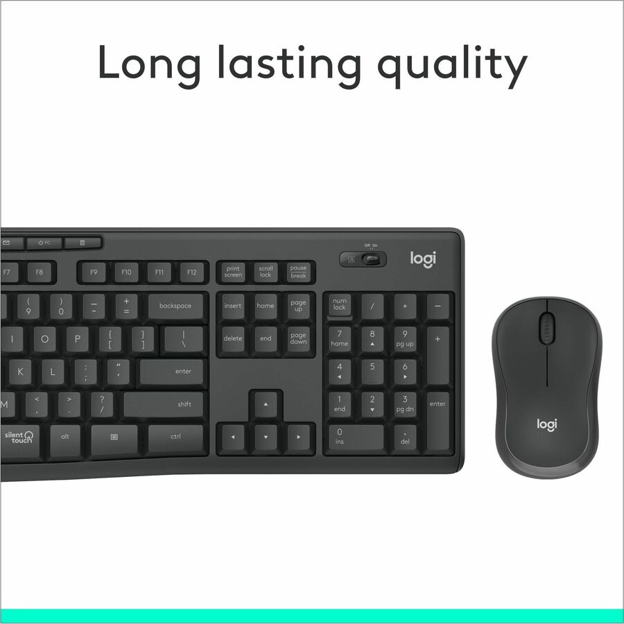 Logitech MK295 Silent Wireless Keyboard and Mouse Combo – Graphite