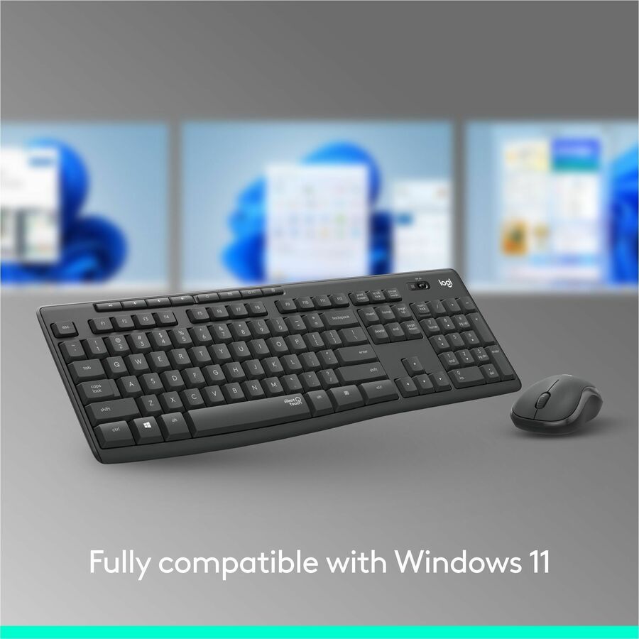 Logitech MK295 Silent Wireless Keyboard and Mouse Combo with SilentTouch Technology - Off White