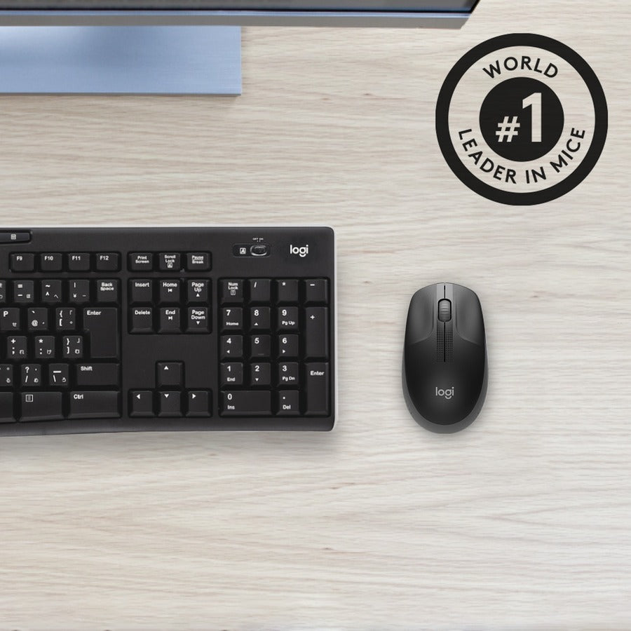 Logitech M190 Full-Size Wireless Mouse with 18-Month Battery Life and Precise Navigation