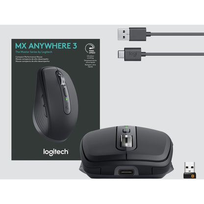 Logitech MX Anywhere 3 Wireless Performance Mouse – Compact, Multi-Device, Black