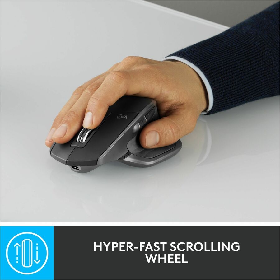 Logitech MX Master 2S Bluetooth Edition Wireless Mouse in Graphite
