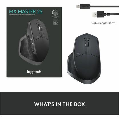 Logitech MX Master 2S Bluetooth Edition Wireless Mouse in Graphite