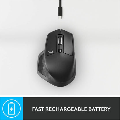 Logitech MX Master 2S Bluetooth Edition Wireless Mouse in Graphite
