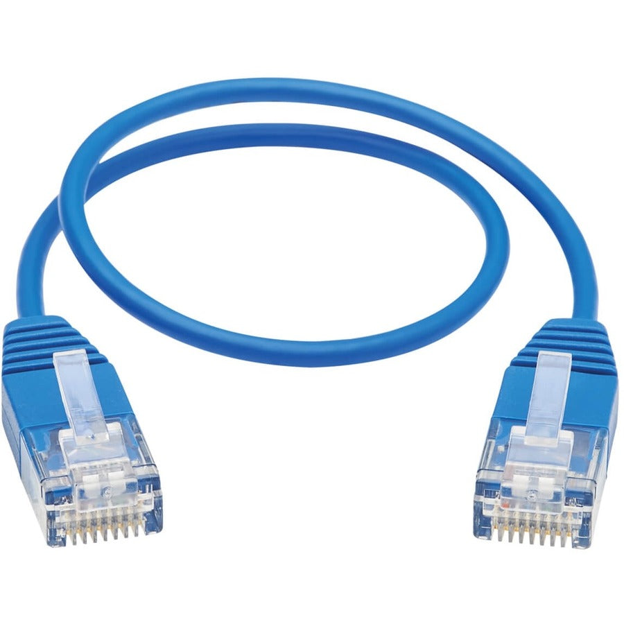 Eaton Tripp Lite Series Cat6 Ultra-Slim Ethernet Cable (RJ45 M/M), 1 ft., Blue