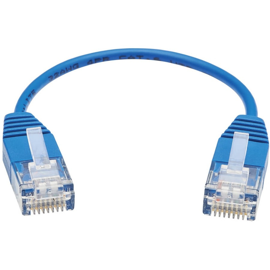 Eaton Tripp Lite Series Cat6 Ultra-Slim Ethernet Cable (RJ45 M/M), Blue, 6 inches