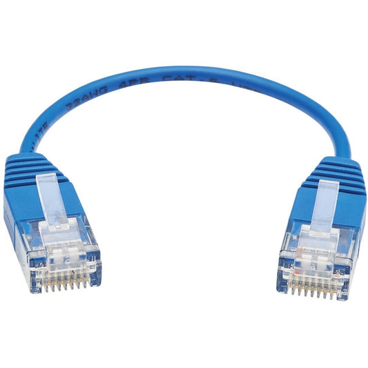 Eaton Tripp Lite Series Cat6 Ultra-Slim Ethernet Cable (RJ45 M/M), Blue, 6 inches
