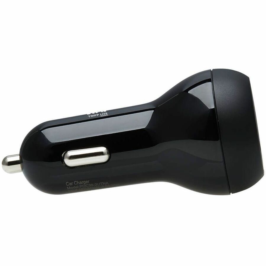 Eaton Tripp Lite Series Dual-Port USB Car Charger U280-C02-39W-1B with 39W Power Delivery for Fast Mobile Device Charging